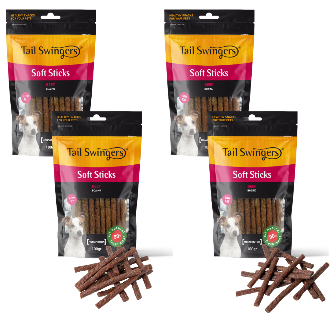 Tail Swingers Soft Beef Sticks (pack of 4)
